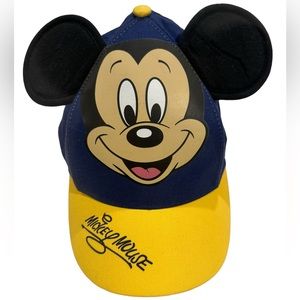 Disney Parks Mickey Mouse ear hat. Navy/yellow.